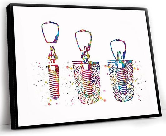 HFKSRJGW Dental Office Decor,Dental Implant Watercolor Print Tooth Anatomical Art Dental Clinic Decor Dentistry Student Science Graduaiton Dentist Gift Doctor Art,12"x16"Framed Wall Art