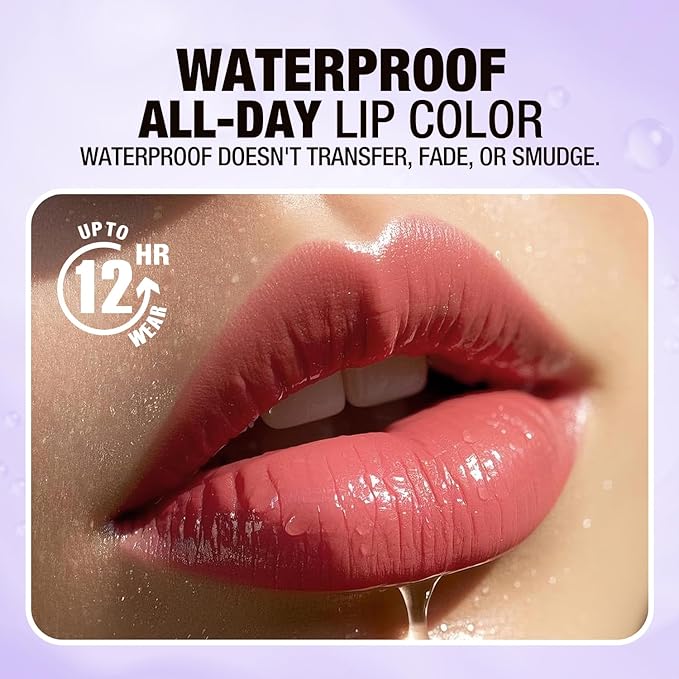 Jolilab Lip Stain Masque,Wipe Off Lip Tint,Waterproof,Transfer proof,Highly Pigmented,Ultra Long Lasting Lip Stain Peel off Makeup With Matte finish for All-day Wear.(#03+#04)