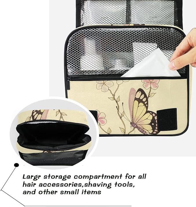senya Hanging Travel Toiletry Bag Kit Makeup Case Cosmetics Organizer for Men Women