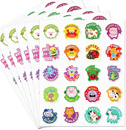 120 Pieces Teacher Stickers for Grading, Reward and Good Job Stickers for Students and Kids (2, 120)