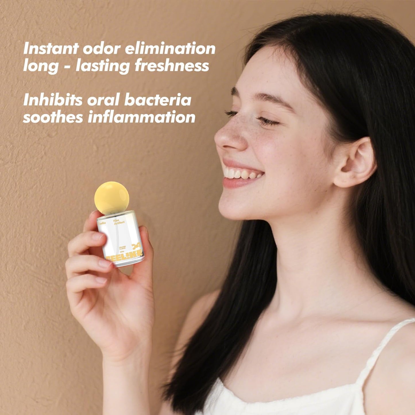 Oral Spray – Fresh Breath, Dual Cooling Experience & Convenient On-The-Go Design – Perfect for Freshening Breath Anywhere, Anytime (Orange, 1 Count)