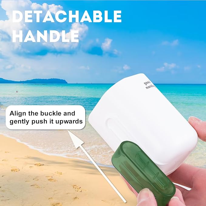 Travel Toothbrush Holder Case,Toothbrush Holder and Rinse Cup with Handle Toothbrush Travel Case, 2 in 1 Toothbrush Cup,Large Capacit Travel Toothbrush Holder with Mouthwash Cup-Green