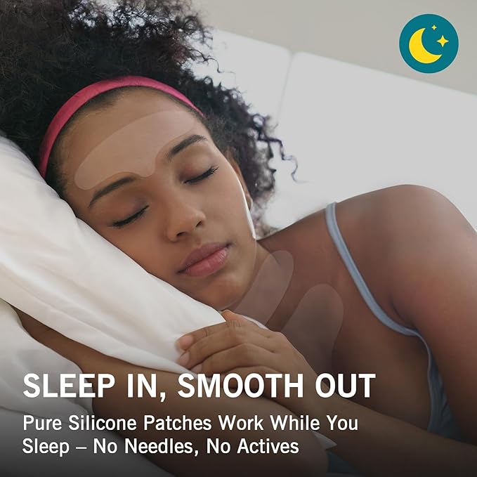 Forehead Wrinkle Patches – Anti Wrinkle Silicone Pads for Fine Line Remover, Reusable Face, Neck & Chest Decollete Patches for Women, Overnight Anti Aging Wrinkles Patches for Sensitive Skin, 6 Pack