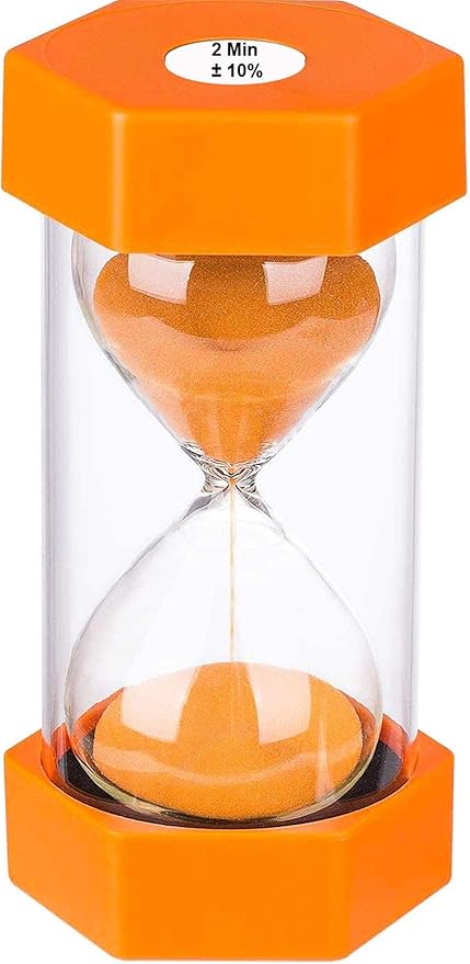 Sand Timer 2 Minute SuLiao Hourglass: Colorful Plastic Sand Clock, Large Red Sand Watch, Reloj de arena 2 Minuto, Unbreakable Sandglass for Childs, Office, Games, Decorative