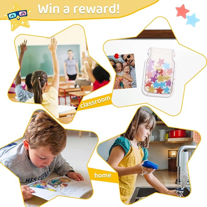 Classroom Reward Jar for Kids Students, Personalized Magnetic Reward Jar, Positive Behavior Training Reward Jar, Reward Chart for Classroom and Home