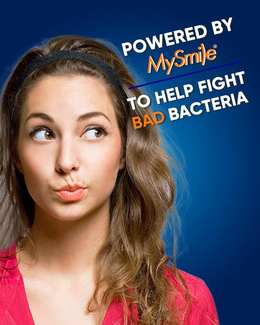 MySmile Mouthwash Alcohol Free, Mouth Wash for Adults, Travel Mouthwash, Oral Rinse Helps Kill 99% of Bad Breath Germs, Prevents Cavities, Fluoride Free, Fresh Mint, 30 Uses