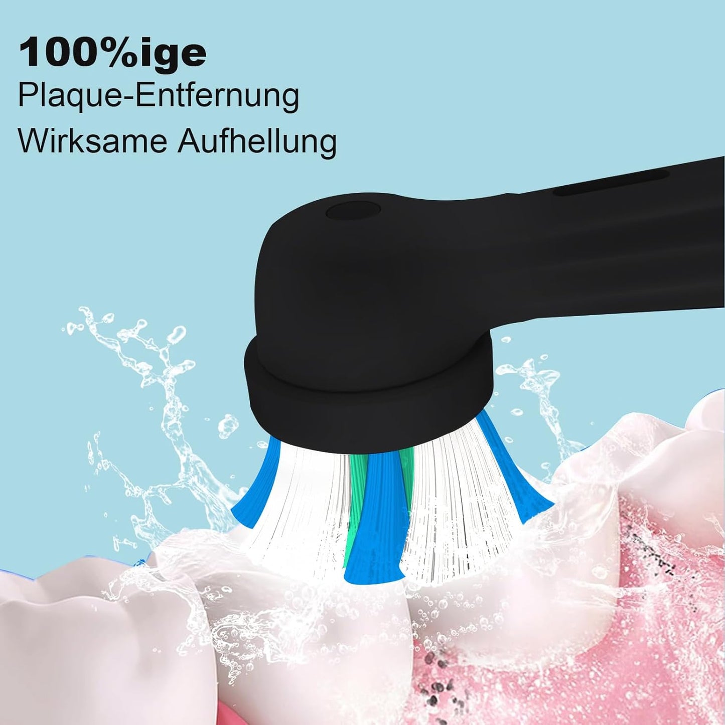 6 Count IO Replacement Heads Compatible with Oral B IO 2/3/4/5/6/7/8/9/10 Series Electric Toothbrushes, Medium Softness Brush Heads Compatible with Oral B iO for Teeth and Gums Care (Black)