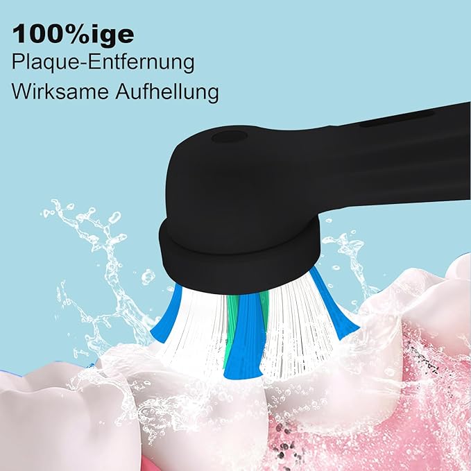 IO Replacement Heads Compatible with Oral B IO 2/3/4/5/6/7/8/9/10 Series Electric Toothbrushes, Medium Softness Brush Heads Compatible with Oral B iO for Teeth and Gums Care (Black)