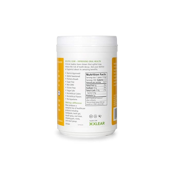 Spry Fresh Natural Xylitol Chewing Gum Dental Defense System - Aspartame-Free, Sugar-Free, Non-GMO, Gluten-Free (Fresh Fruit, 550 Count - Pack of 1)