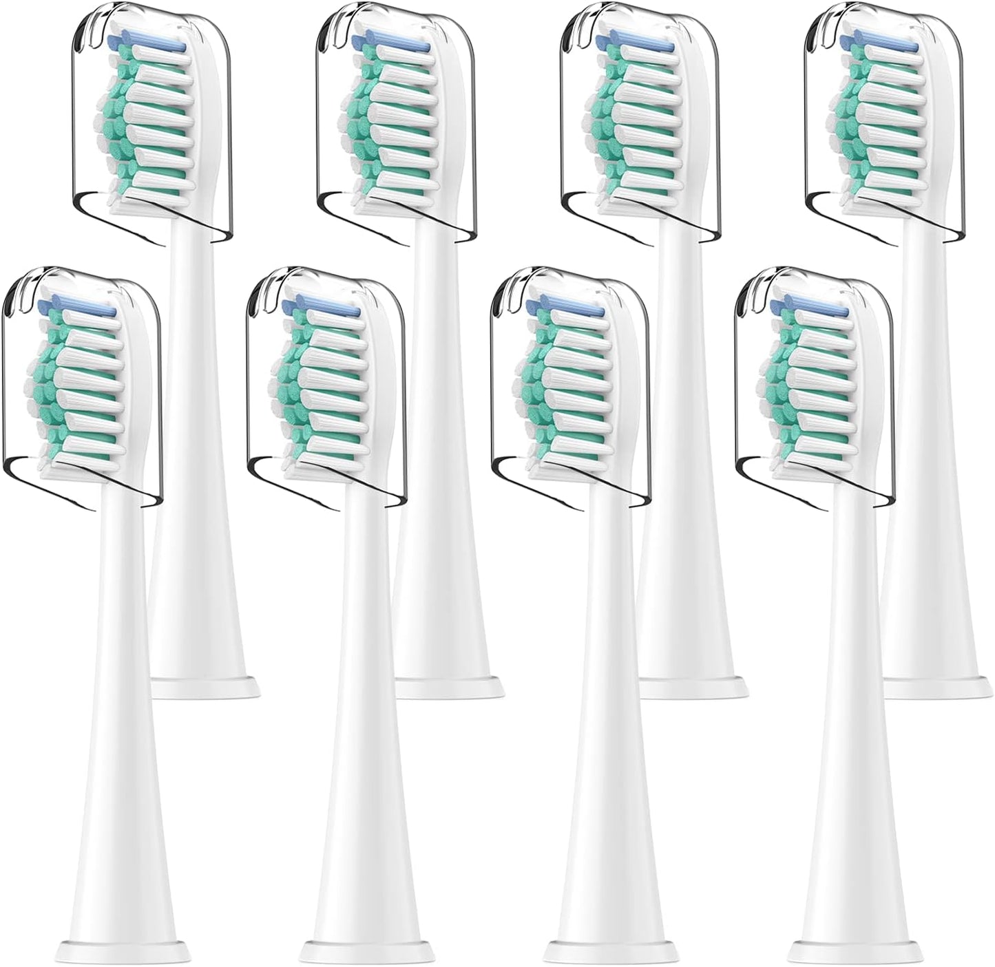 Toothbrush Heads for Philips Sonicare Replacement Brush Heads with Protective Cover Soft Dupont Bristles Electric Toothbrush Replacement Heads for Oral Health, 8 Pack