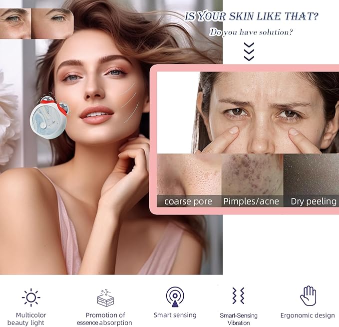 MiniCub Microcurrent Facial Device, Mini Face Sculpting Tool, Intelligent Microsculpt Device for Face, Double Chin Reducer Machine, Anti-Aging, Face Lifting and Skin Tightening, USB Rechargeable