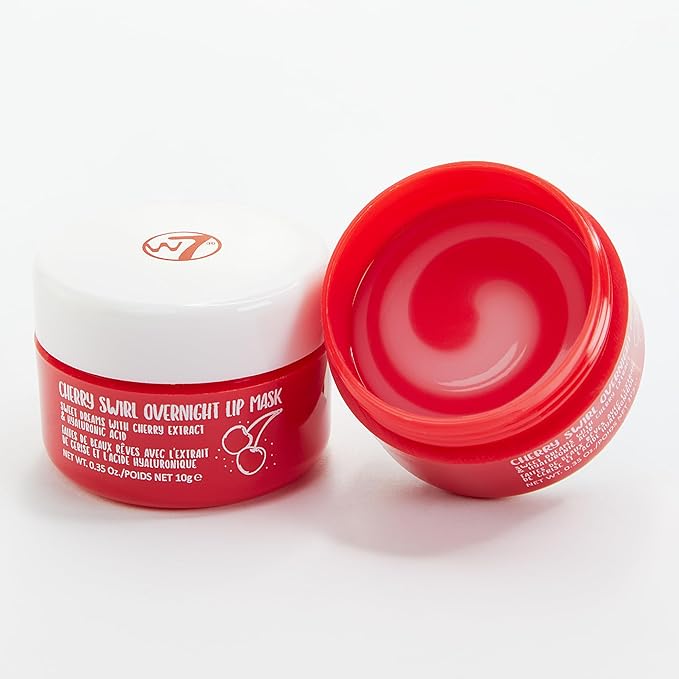 W7 Sweet Dreams Overnight Lip Mask Gift Set - Cherry, Watermelon, Bubblegum & Vanilla - Mini Lip Treatments - Stocking Stuffer