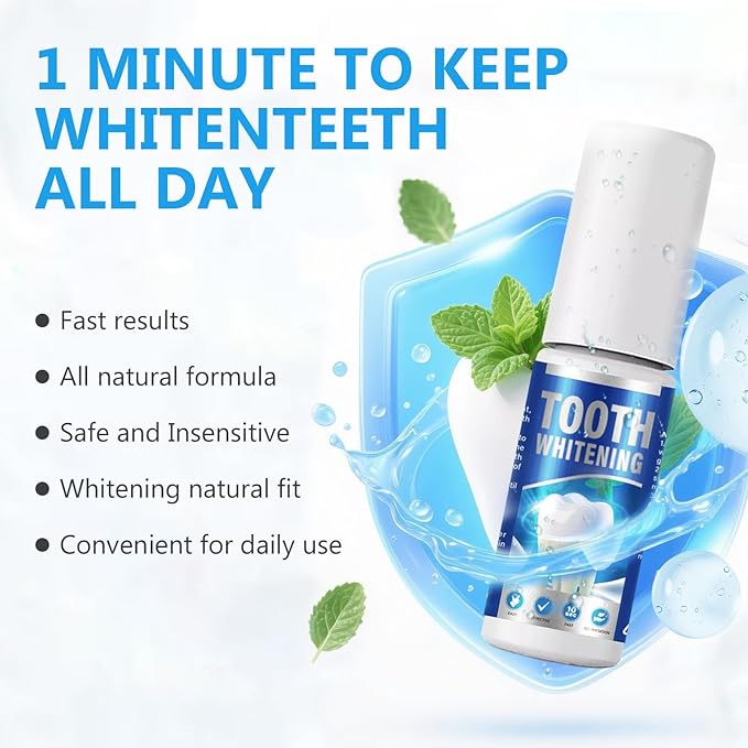 Tooth Paint, Instant Teeth Whitening Paint, Simple & Quick White Paint for Teeth, Safe & Gentle, Long-Lasting, Get Confident Smile
