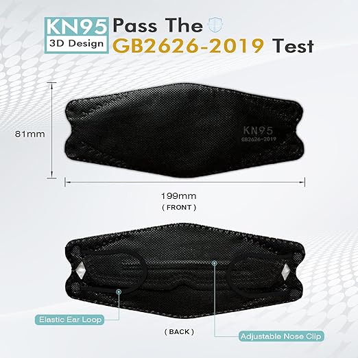 LEMENT KN95 Face Masks,50 Pack Breathable Cup Dust Disposable Masks For Adult,Teenager