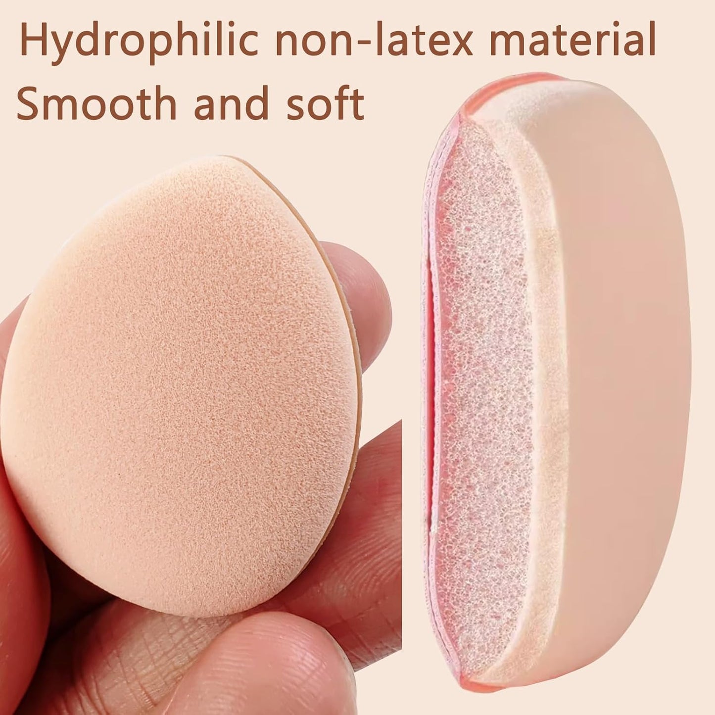 75PCS Finger Powder Puff Mini Makeup Sponge Soft Beauty Makeup Blender Puff for Foundation, Face Powder, Under Eye Setting, Concealer, Repair Cream, Cosmetic Tool