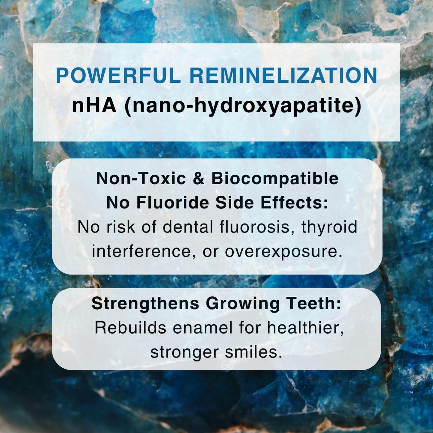 Kids Fluoride Free Bamboo Salt Toothpaste with nHA - Pure Dew | Nano Hydroxyapatite, Remineralizing, Strengthening Enamel for First Teeth, Safe to Swallow (3oz)