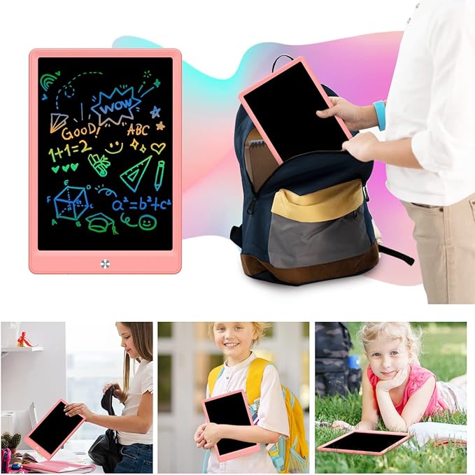 Toddler Toys for 3-6 Years Old Girls Boys, LCD Writing Tablet 8.5 Inch Doodle Board, Electronic Drawing Tablet, Drawing Pads,Travel Gifts for Kids Age 3 4 5 6 7 Year Old Girls Boys (Pink)