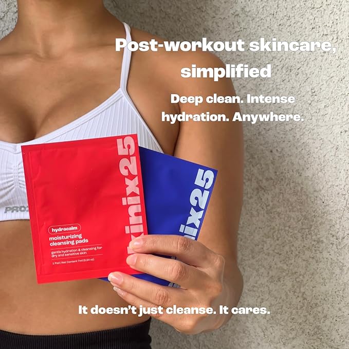 Hydracalm & Aquafresh Facial Cleansing Pads – 80 Individually Wrapped Cotton Wipes | On-the-Go Face Wipes for Travel, Gym & Daily Skincare | Hydrating + Oil-Control Cleansing Pads for All Skin Types