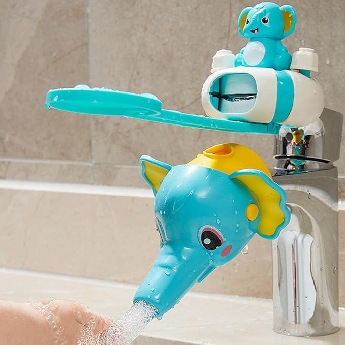 Faucet Handle Extender Set, Faucet Extender for Kids Child Sink Extender Kids Hand Wash Helper Faucet Extender for Bathroom Sink-Light Blue