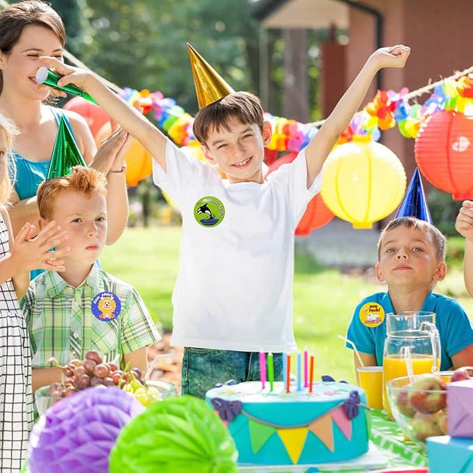 1000 pcs Animal Stickers for Kids,Cute Motivational Stickers for Kids Teachers Classroom School,16 Designs Reward Sticker (1 Inch / 2 Rolls)