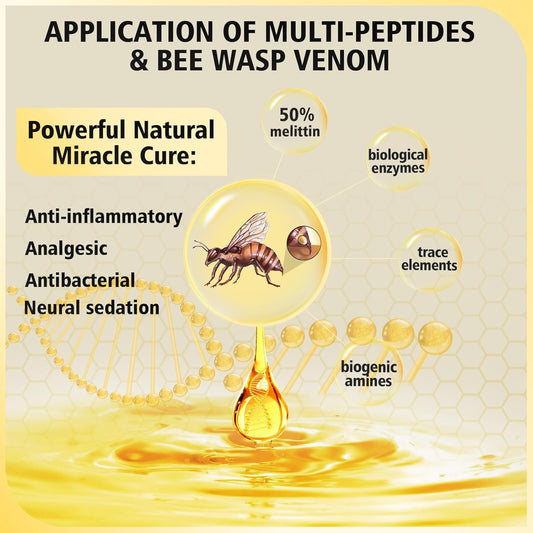 3PCS Bee Wasp Venom Multi-Peptides Toothpaste for Bleeding Gums,Gingivitis Treatment Repair,Sensitive Teeth,Mouth Sores,Plaque-12 Hours Breath Fresheners- 3.7 OZ(3 Pack)