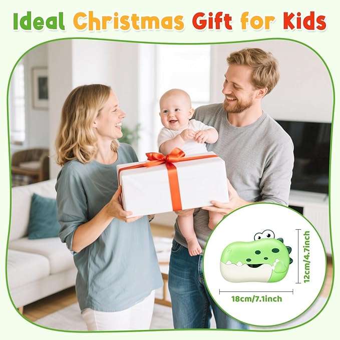 Baby Bath Toys, Rechargeable Dinosaur Bath Bubble Machine with Music, Bathtime Bathtub Toys for Toddlers Christmas Birthday Gifts, Bubble Maker Toys for Kids Ages 1-3 4-8 Baby Gifts(Green)