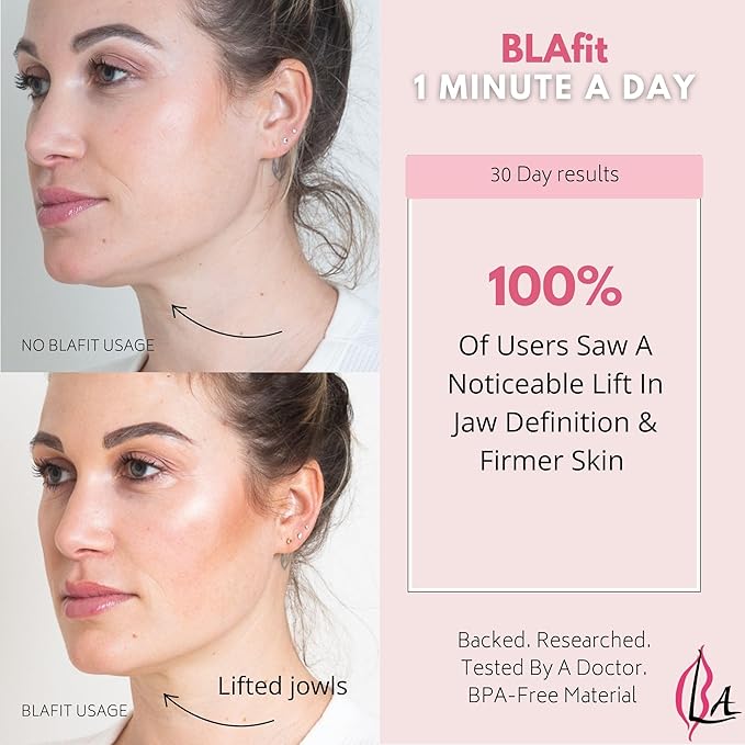 Lip Plumper Device | Non-Invasive Lip Plumping Device, Pain-Free | 60-Second Daily Exercise for Fuller Lips, Defined Jawline & Firmer Skin, MADE IN USA (Peachy Pink)