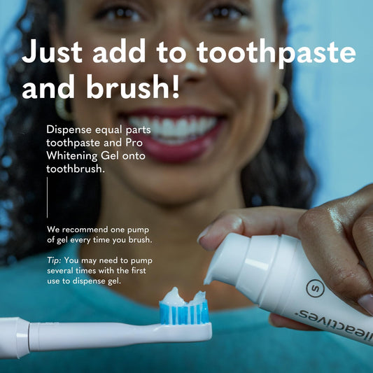 Smileactives Teeth Whitening Gel for Toothpaste with Clinical-Grade Hydrogen Peroxide, Tooth Stain Remover for White Teeth, Dentist Quality Pro Whitening Gel to Remove Stains, 90 Day, 3.8 oz Bottle