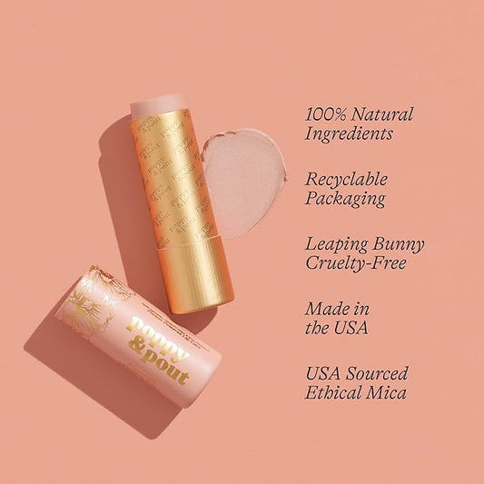 Poppy & Pout All Natural Lip Tint, Cardboard Tube, Hand-Filled, Beeswax, Vitamin E, Coconut Oil, Cruelty Free, All-Natural Shades (Farrah)