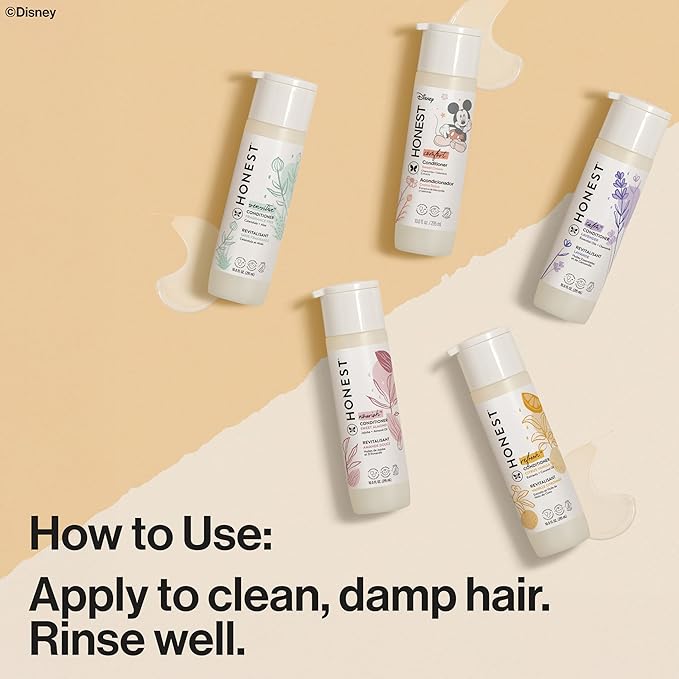 The Honest Company 2-in-1 Cleansing Shampoo Body Wash I Gentle Enough for Baby Dermatologist Tested Tear-free Hypoallergenic Disney’s Mickey Mouse Comfort Sweet Cream 10 fl oz