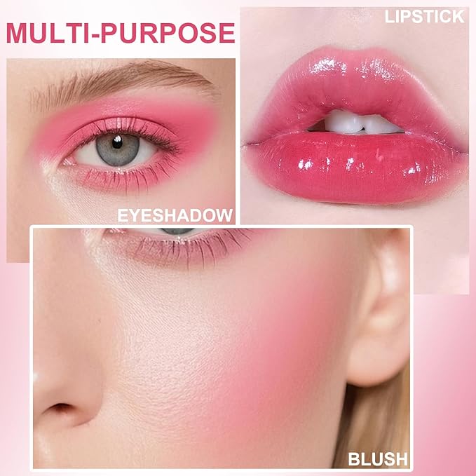6 Colors Lip Tint Stain Set, Watery Lip Stain Mini Liquid Matte Lipstick, Multi-use Lip Cheek Tint, Moisturizing Plump Lip Gloss, Lightweight Non-Sticky, Long Lasting, Vivid Lip Care Makeup (6 Colors)