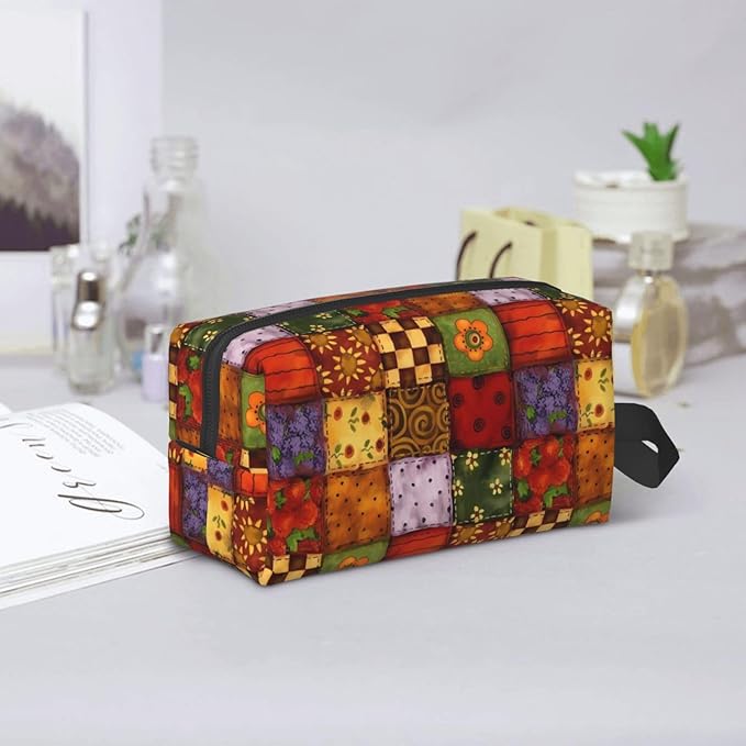 Classic Country Floral Toiletry Bag for Women Men Portable Travel Wash Bag Waterproof Gym Shaving Toiletries Cosmetic Organizer Bag, Shower Bathroom Toiletries Accessories Makeup Bag with Handle