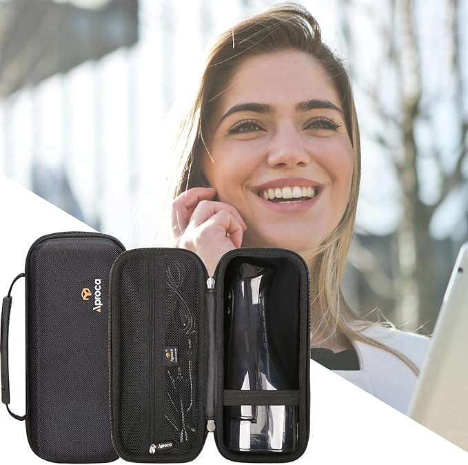 Aproca Black Hard Storage Protective Case, for COSLUS Water Dental Flosser Portable Cordless Oral Irrigator F5020E and Accessories