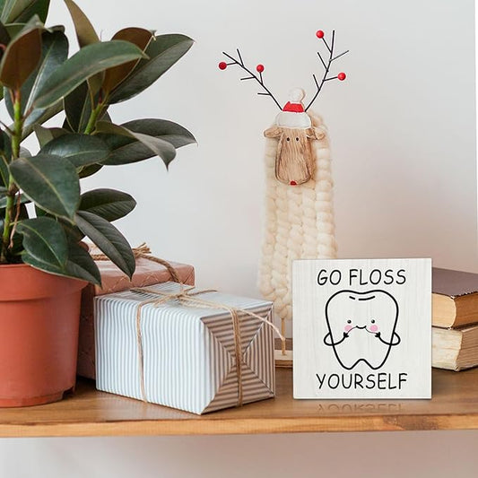 Medical Office Decor Wooden Signs,Doctor Gifts Wooden Box Sign,Doctor Gifts For Men,Dental Assistant Desk Tabletop Shelf Decoration, 5x5 Inches