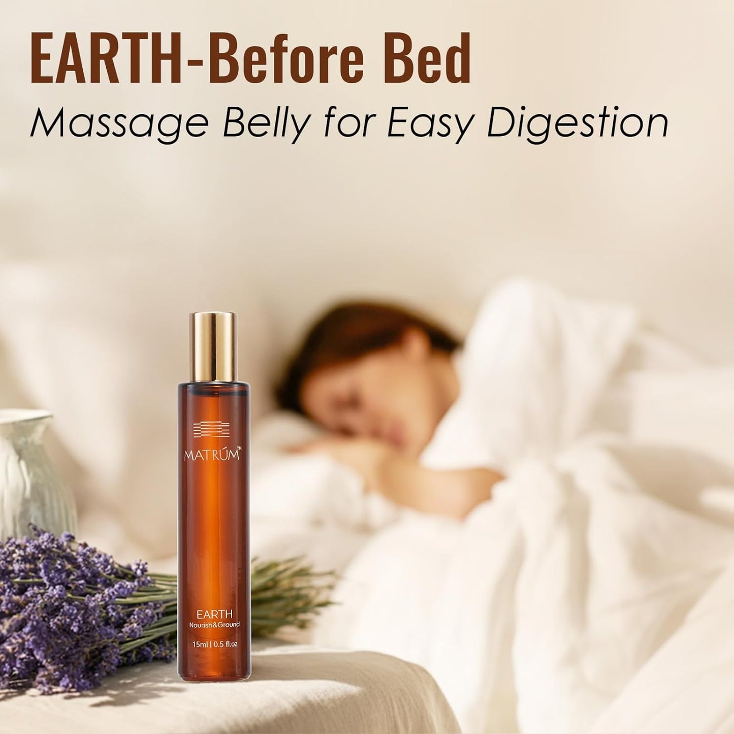 MATRUM Deep Relax & Ease Anxiety Essential Oil Roll On Set, 100% Pure Aromatherapy Oils for Stress Relief, Calming & Emotional Balance, Pet Friendly, Portable, Wood & Earth Duo, 1 Fl Oz