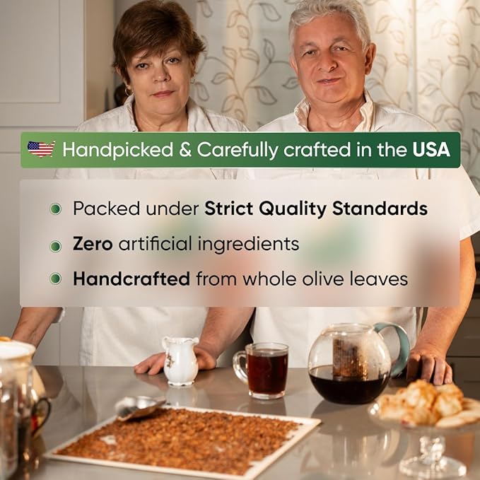 Olive Leaf Loose Tea – 4oz Size (Premium Dried Olive Loose Leaf Tea - 4 oz), Natural Extract Caffeine-Free Herbal Tea for Relaxation, Wallness with Smooth Taste