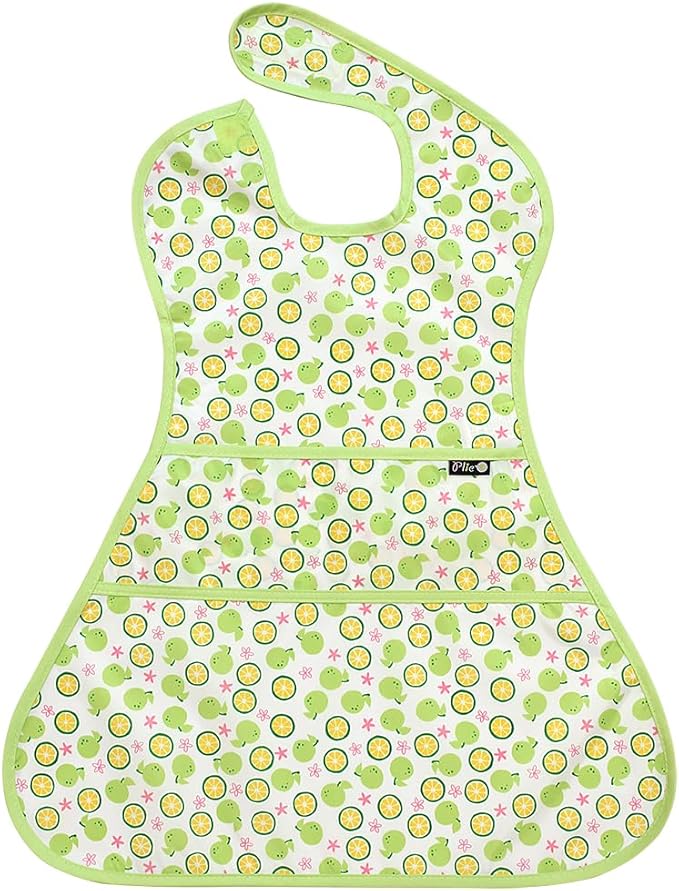 Full Coverage Waterproof Feeding Bib for Toddlers – Extra Long Apron Bib for Mealtime, Self-Feeding, High Chairn