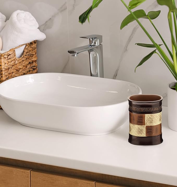 Zahari Home Zambia Stylish Tumbler Modern Classic Luxury Decor Animal Print Western Design Bathroom Cup