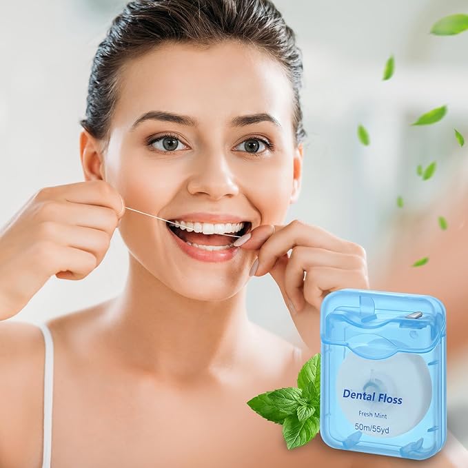 36 Pack Mini Dental Floss Bulk Mint Flavored 50m Each Travel Dental Floss Oral Care for Teeth and Gum Protection(Colorful)