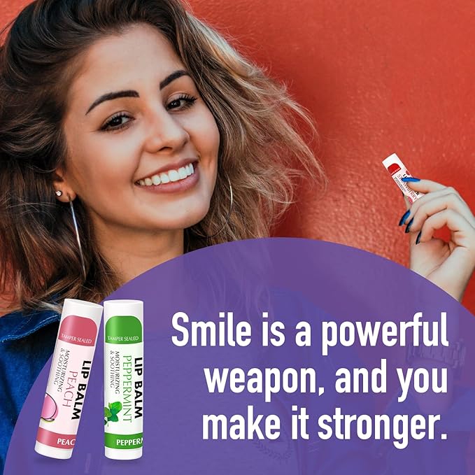 AZEN 50 Pack Lip Balm, Natural Lip Balm Bulk, Lip Care Product, Moisturizing Lip Balms for dry cracked lips - 12 Flavors