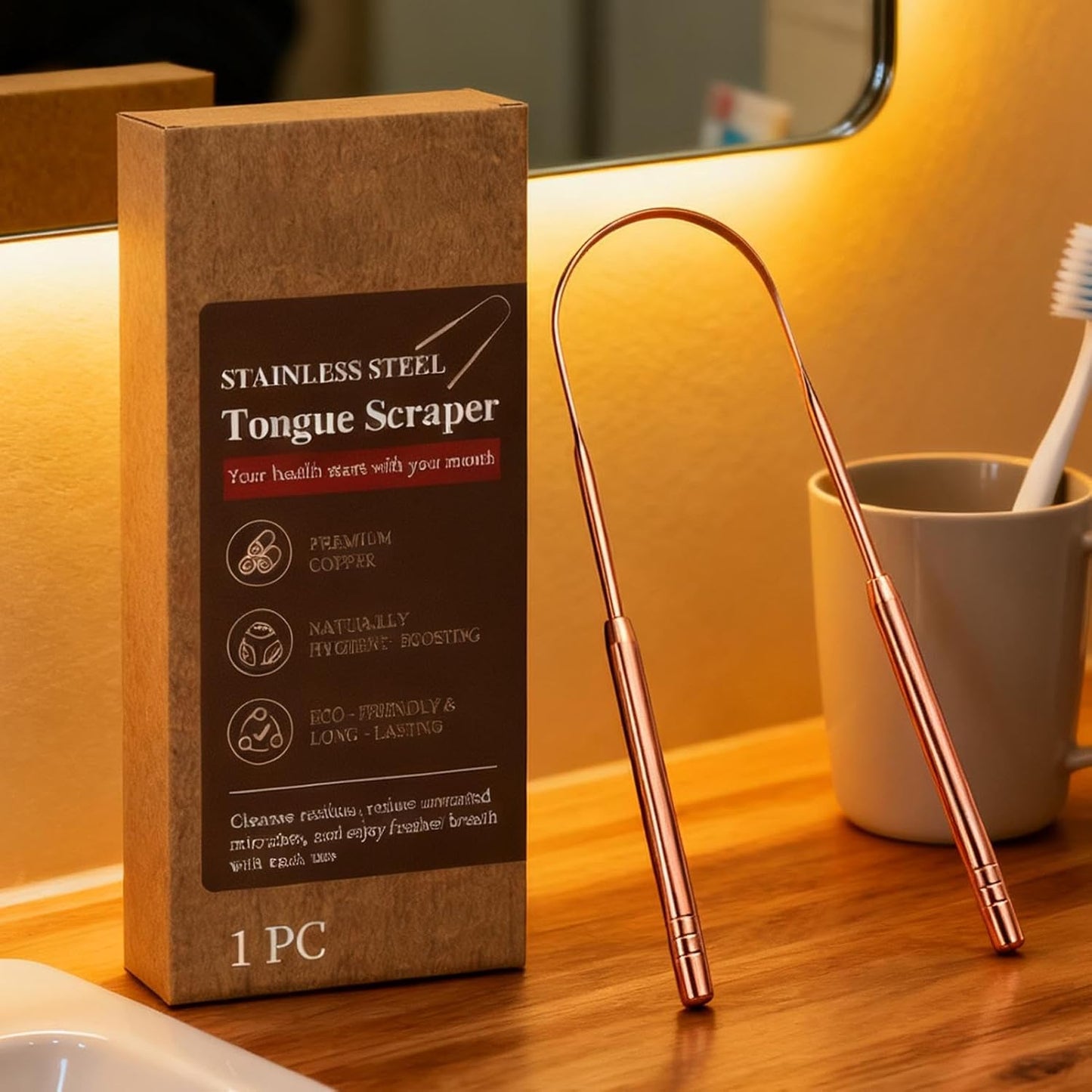 Stainless Steel Tongue Scraper,U Shape Professional Scraper | Stainless Steel Tongue Scrubber,for Women Men Travel Home Bathroom Care Hygiene Health Bad Breath