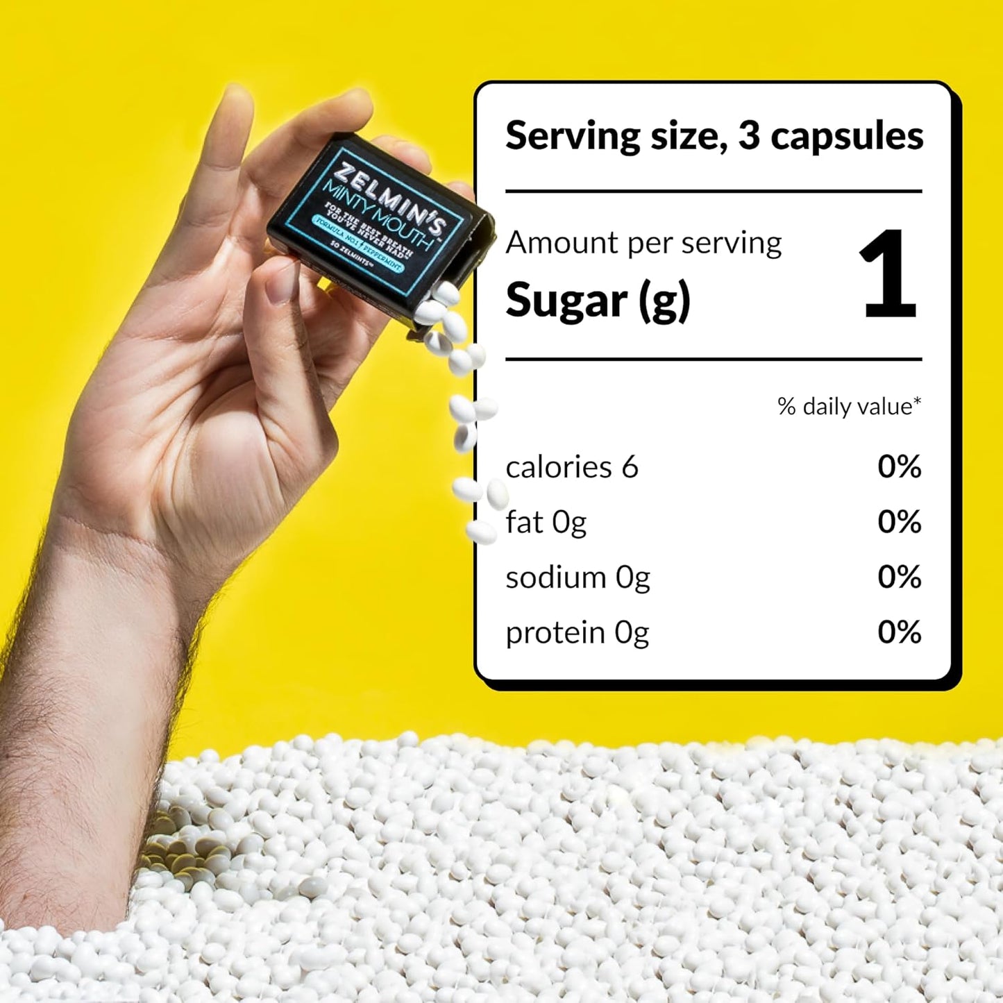 Zelmin's Minty Mouth Breath Freshener - (12 Pack) Long Lasting Bad Breath Treatment for Adults, Instant Freshness Helps with Dry Mouth, Natural Breath Mints for Travel, Alcohol-Free, Keto, Gluten-Free