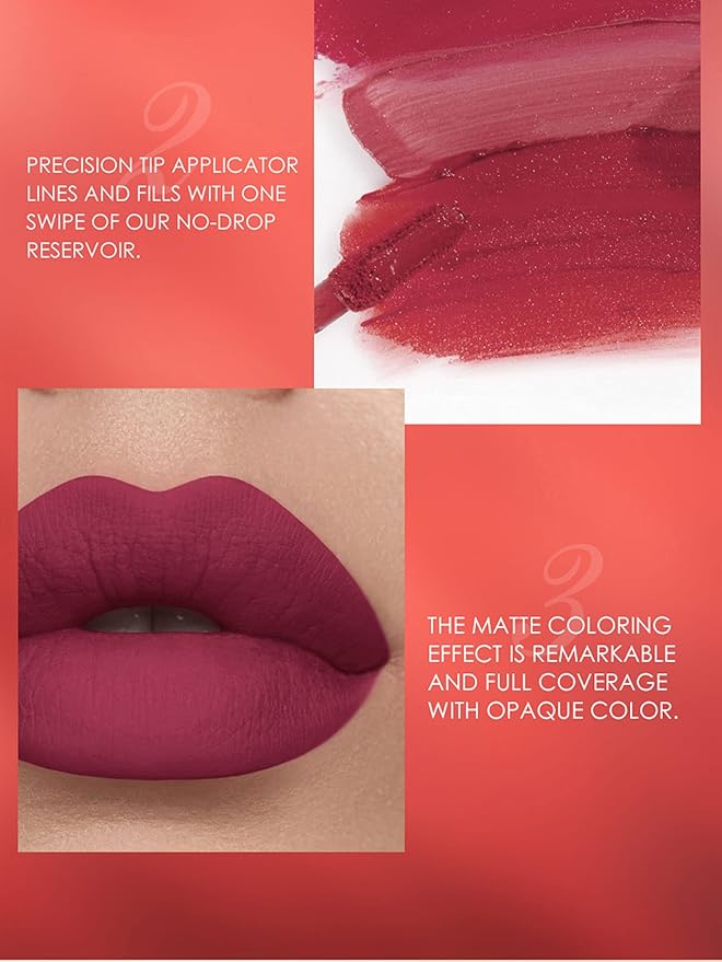 BestLand 12Pcs Matte Liquid Lipstick + Lip Liner Pens Set, Velvety Nude Lip Stain Waterproof Long Wear Makeup Gift Set