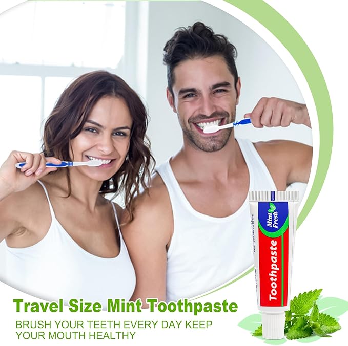 200pcs Travel Size Toothpaste Bulk, 0.88oz/25g Mint Mini Disposable Toothpaste for Hotel, Guests, Homeless, Charity