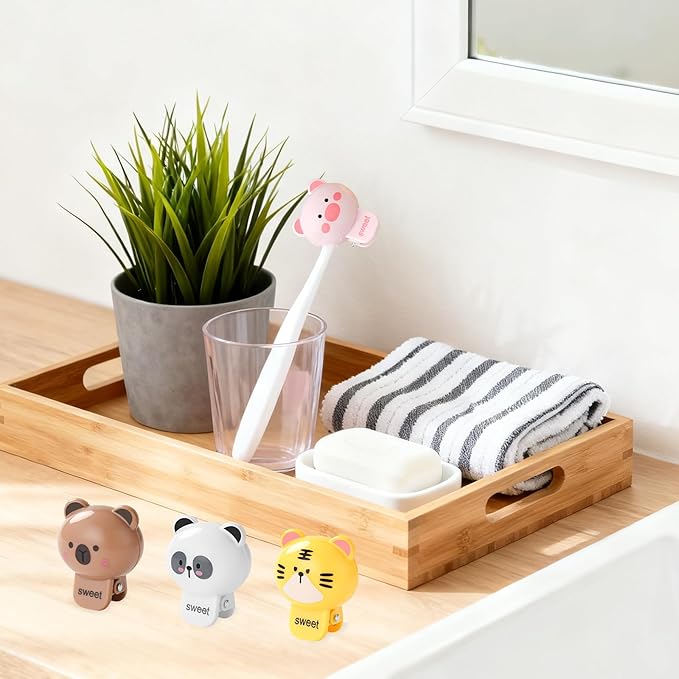 4 Pack Cartoon Tooth Brush Covers – Portable Travel Toothbrush Covers Caps|Toothbrush Cover for Manual & Electric|Suitable for Travel,Camping and Daily Use