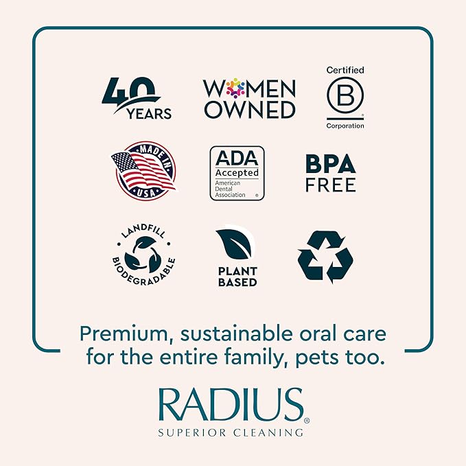 RADIUS Natural Unscented Silk Dental Floss 33 Yards Vegan & Non-Toxic Oral Care Boost & Designed to Help Fight Plaque Clear - Pack of 1