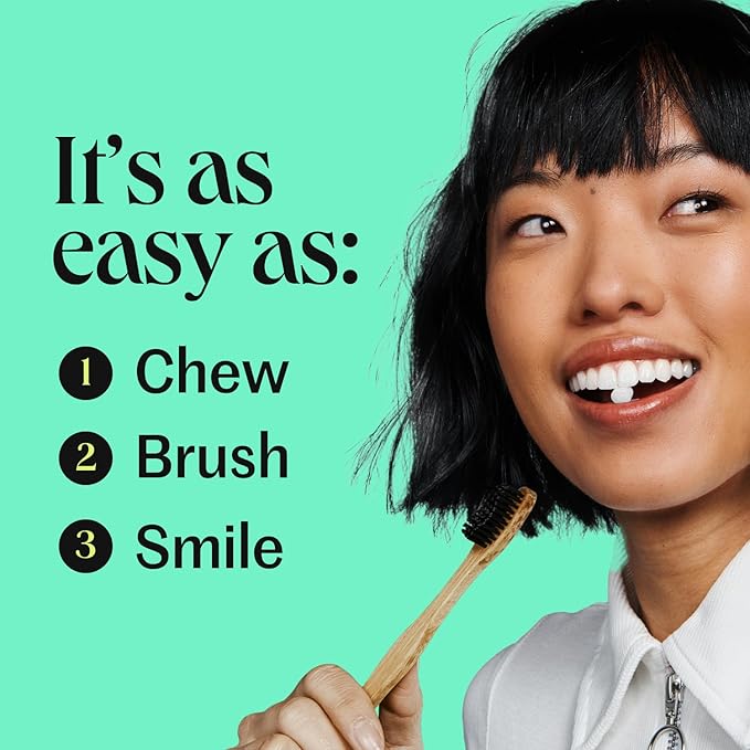 Bite Toothpaste Tablets, Xylitol & 5% Nano Hydroxyapatite Toothpaste Bits for Sensitive Teeth, Fluoride Free Tooth Whitening, Travel Size Dental Care for Adults & Kids, Made in USA, 124 Bits