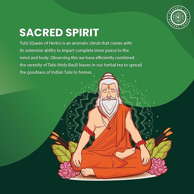 Pride Of India - Natural Holy Basil (Divine Healing Tea), PACK of 2-15 Tea Bags Per Box