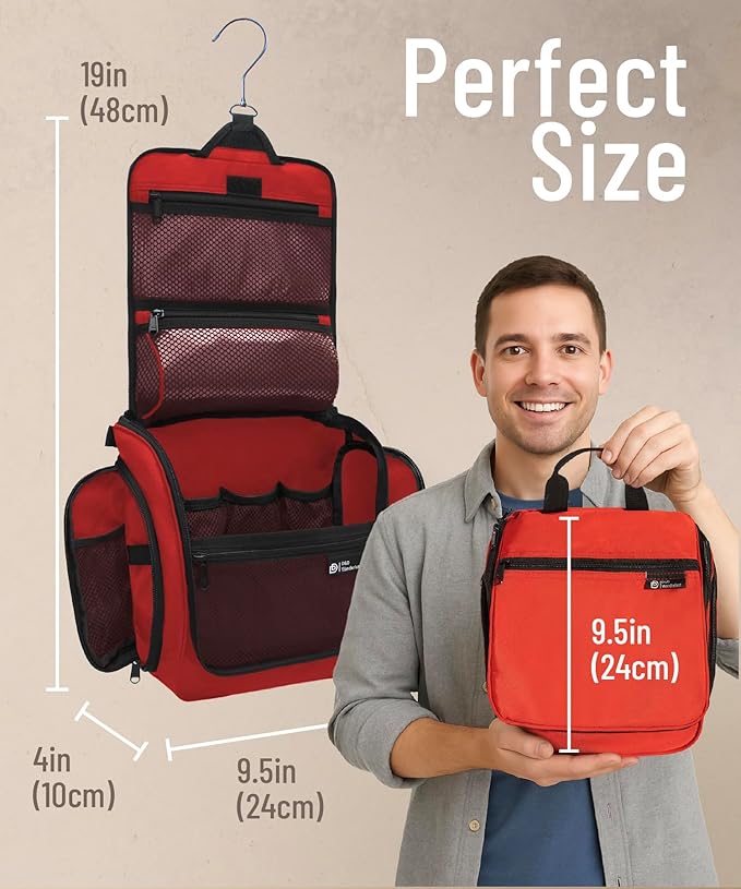 DD D&D Wanderlust D&D Hanging Travel Toiletry Bag for Men and Women – Cosmetics, Makeup and Toiletries Organizer Kit with 10 Compartments