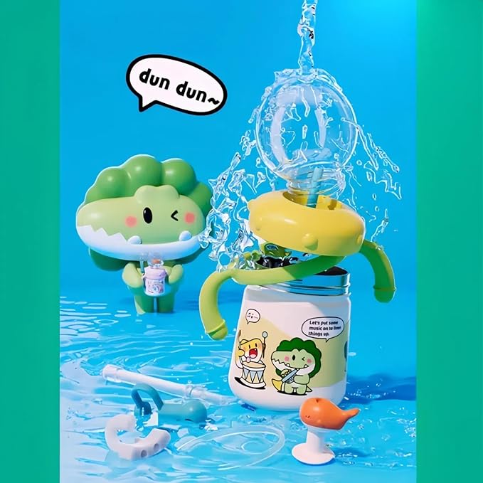 Drinking Cup With Whale Squirt, Weighted Sippy Cups With Adjustable Straps, 300ml Whale Water Cups With Silicone Soft Tip, Portable Leak Proof Straw Sippy Cup For Kids (D-Pink)